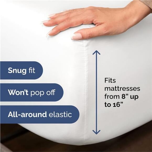 Queen Size 4 Piece Sheet Set - Comfy Breathable & Cooling Bed Sheets Set - - Picture 10 of 14